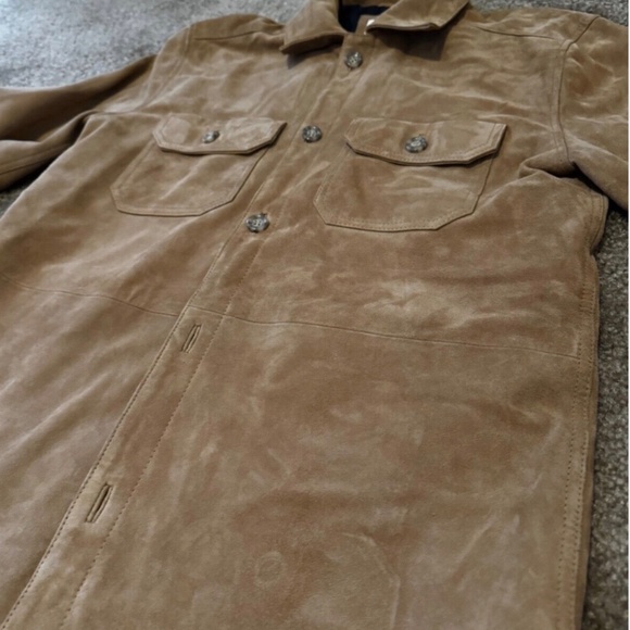 Octobre/Sezane Nemi Suede Jacket Beige Small - Picture 3 of 12